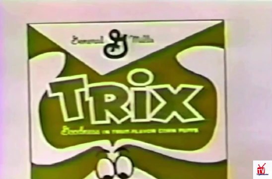 1960s Trix TV commercial - bloodhound dog hunting for TRIX (sticks)