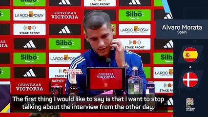 I wasn't asking for sympathy - Morata on mental health revelations