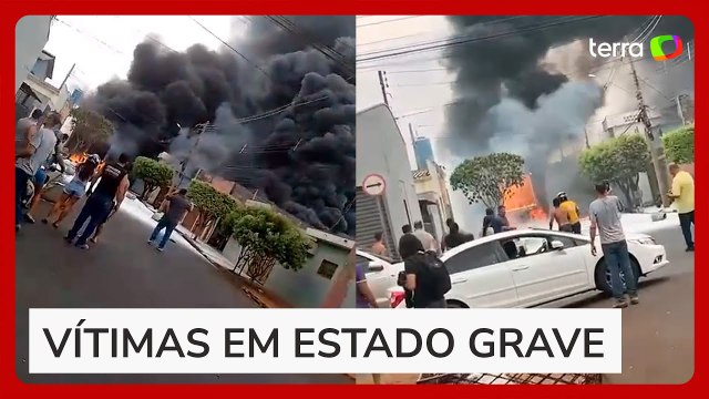 Incêndio de grandes proporções atinge fábrica de produtos químicos no interior de SP