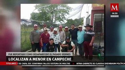 Localizan a menor desaparecido en Campeche