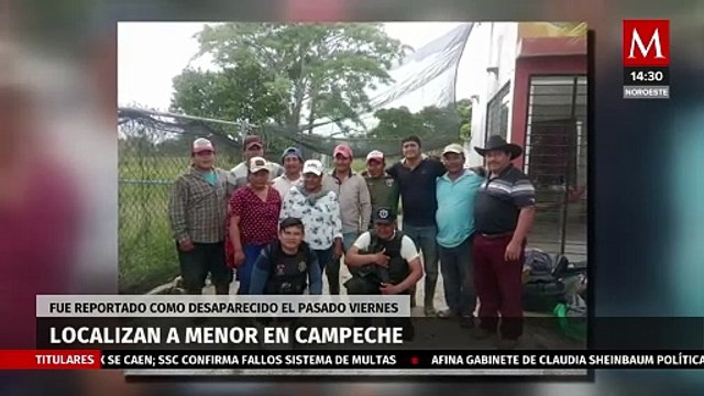 Localizan a menor desaparecido en Campeche