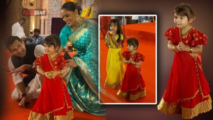 Durga Pooja 2024: Bipasha Basu की बेटी Devi ने लाल घाघरा-चोली में Cuteness से बटोरी Limelight