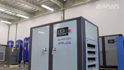 JUAL MESIN SINGLE SCREW COMPRESSOR DENGAN KEBISINGAN DAN GETARAN YANG MINIM - ARAKI GTR-22A