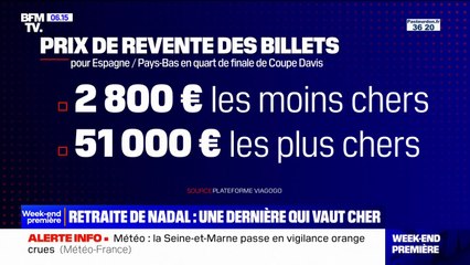 Jusqu'à 51.000 euros: les prix des places pour les derniers matchs de Rafael Nadal explosent