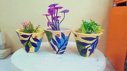 afrin art & craft Bangla || Aesthetic Flower Vase from Waste Materials |  DIY Home Decors