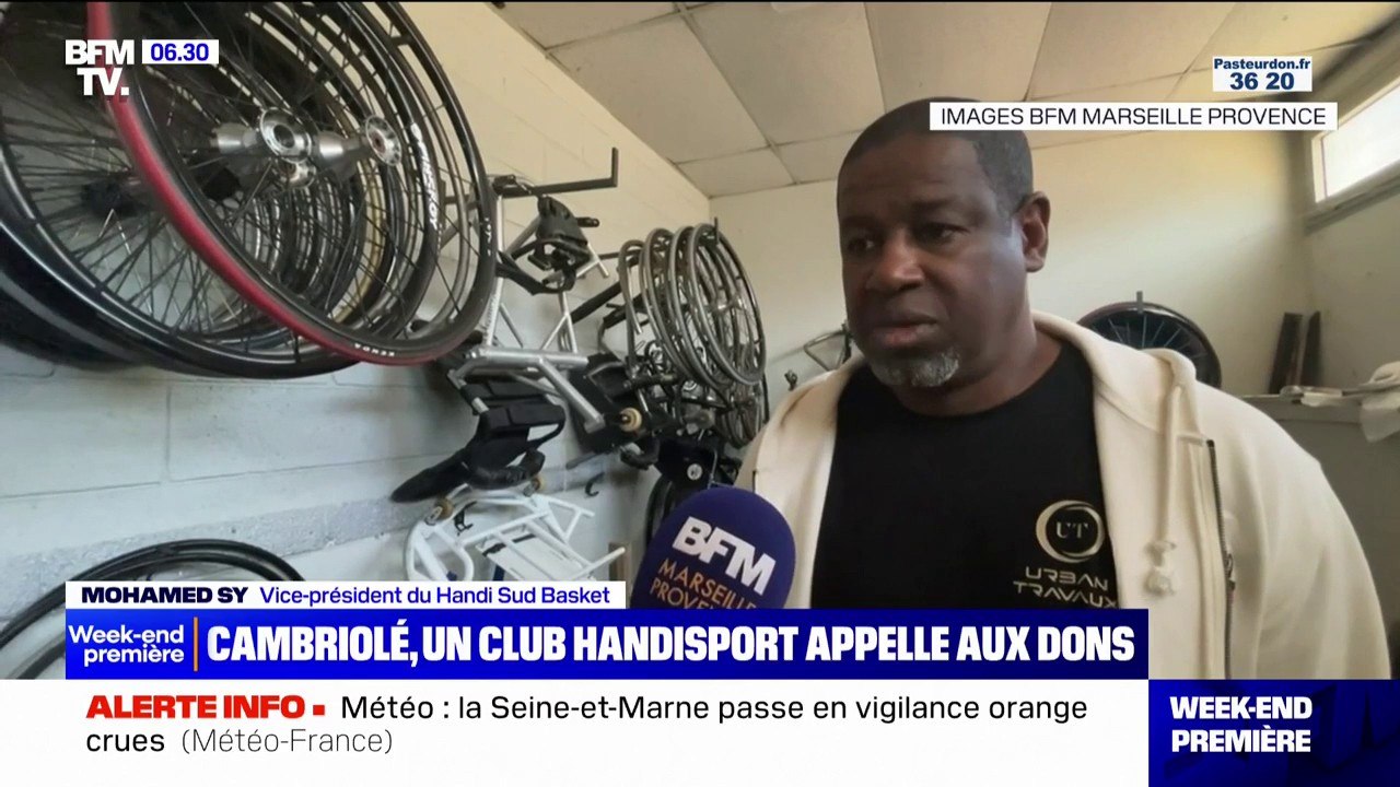 Fauteuils, matériel médical: un club de handi-basket cambriolé à Marseille appelle aux dons