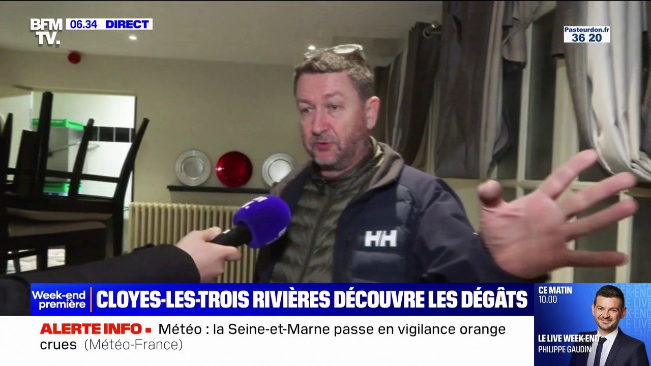 "On découvre au fur et à mesure": alors que la décrue commence, ce restaurateur de Cloyes-les-Trois-Rivières découvre les dégâts