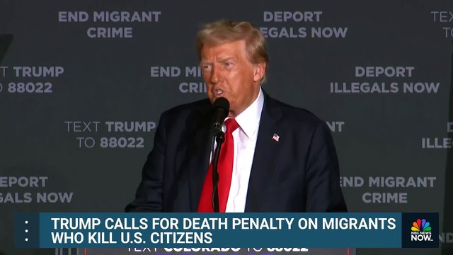 Lors d'un meeting dans le Colorado, Donald Trump a appelé cette nuit à appliquer la peine de mort pour les migrants qui tuent des citoyens américains ou des membres des forces de l'ordre