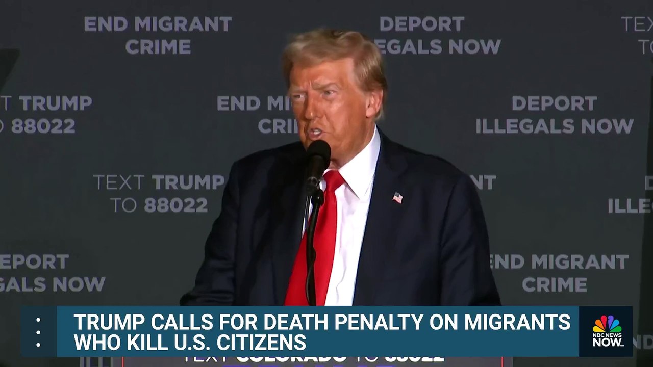 Lors d'un meeting dans le Colorado, Donald Trump a appelé cette nuit à appliquer la peine de mort pour les migrants qui tuent des citoyens américains ou des membres des forces de l'ordre