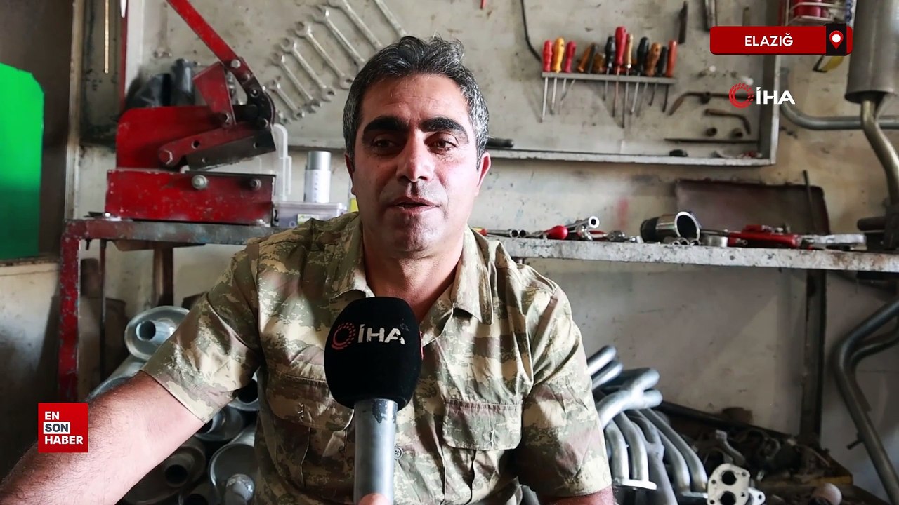 Elazığ’da oto tamir ustası nota bilgisi olmadan müzik yapıyor