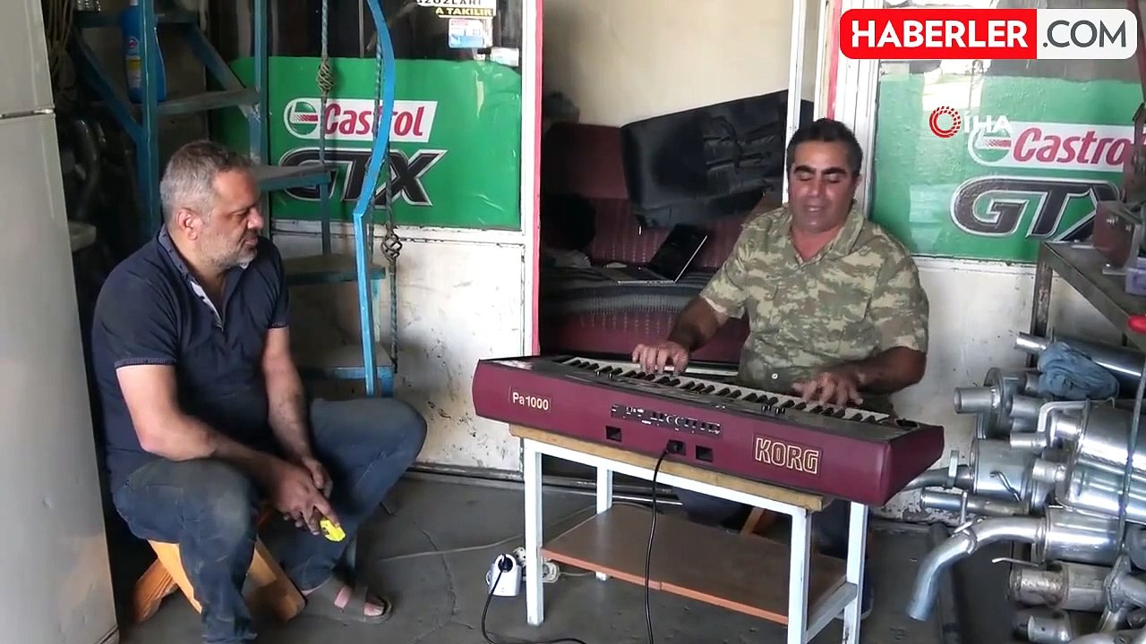 Elazığ Sanayisinin "Fazıl Say'ı" Oto Tamir Ustası Müzik Yetenekleriyle Dikkat Çekiyor