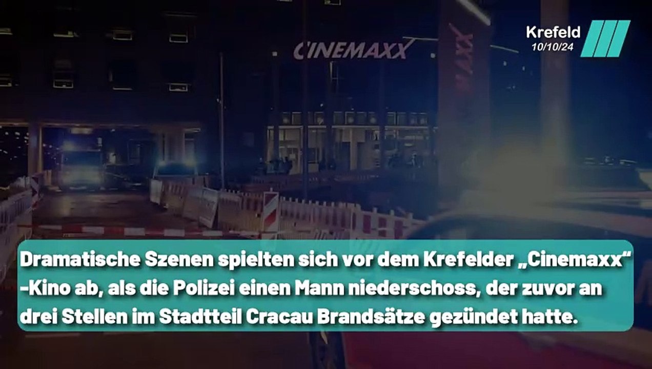 Polizei schießt Mann vor Krefelder Kino