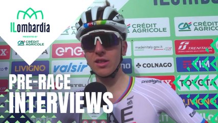 Download Video: Il Lombardia 2024 | Pre-race interviews: Pogacar, Powless, Yates