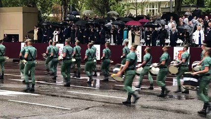 Así ha sido el desfile del 12-O bajo el diluvio en Madrid