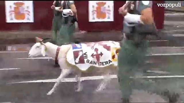 Desfila 'Killo', la cabra de la Legión
