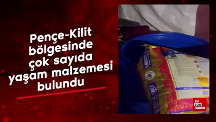 Pençe-Kilit bölgesinde çok sayıda yaşam malzemesi bulundu