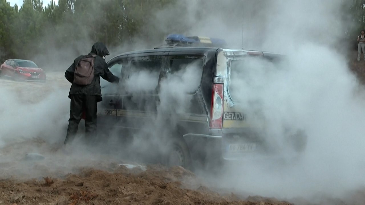 Tenions lors de la mobilisation contre la LGV du Sud-Ouest, une voiture de la gendarmerie vandalisée