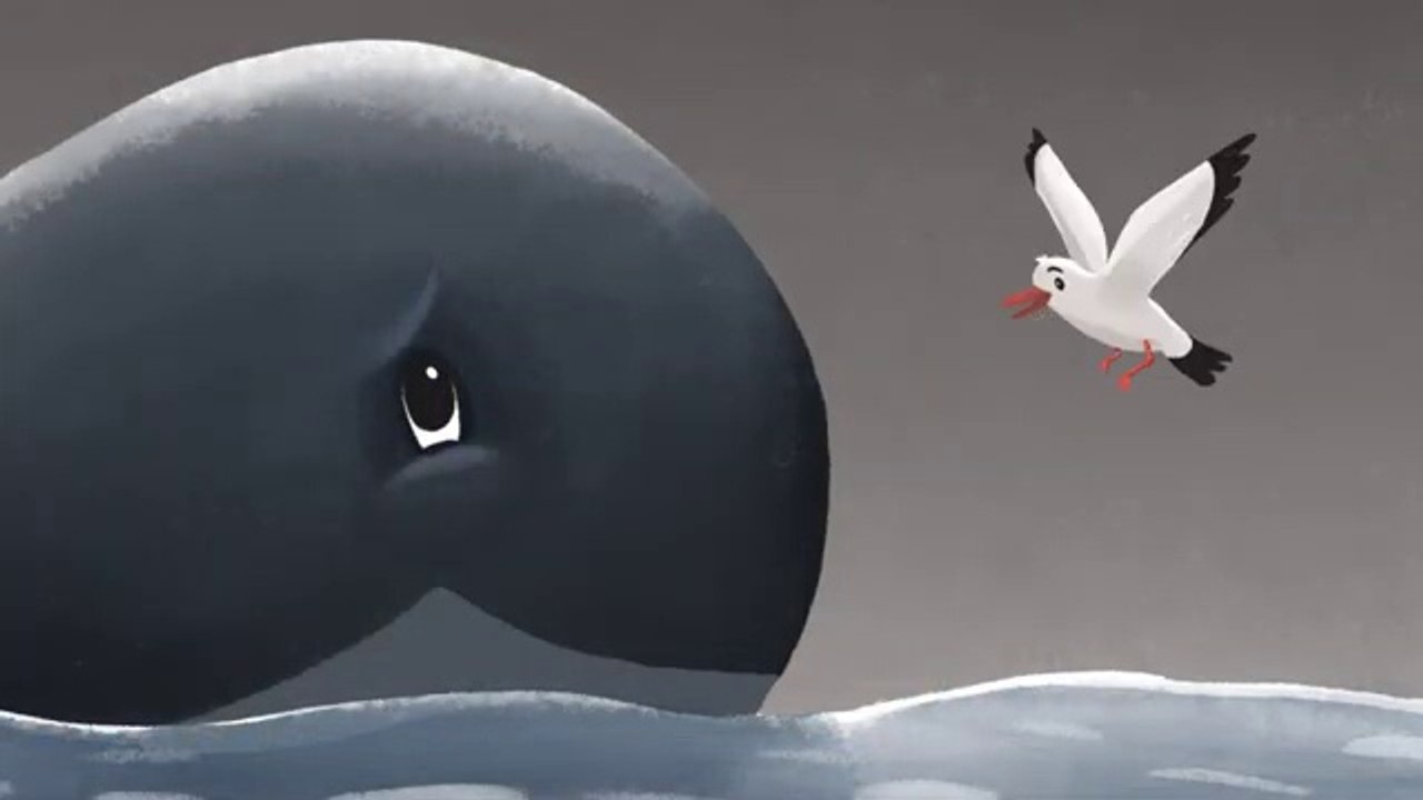Il Gabbiano e la Balena - A story in slow Italian with English subtitles