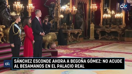 Sánchez esconde ahora a Begoña Gómez: no acude al besamanos en el Palacio Real