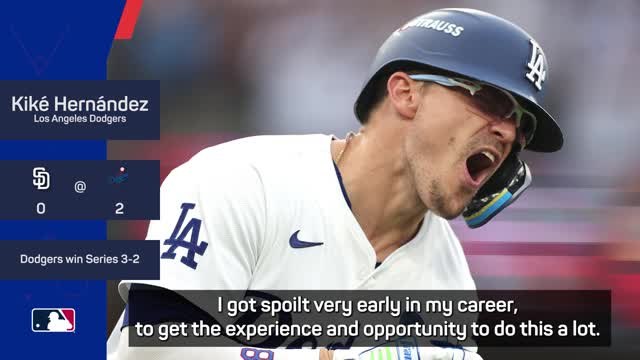 Dodgers react after clinching NLDS title