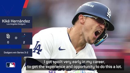 Dodgers react after clinching NLDS title