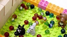 Marble run race  ☆ Wooden Cuboro & HABA slope colorful cute  marble .8min!Billiards.