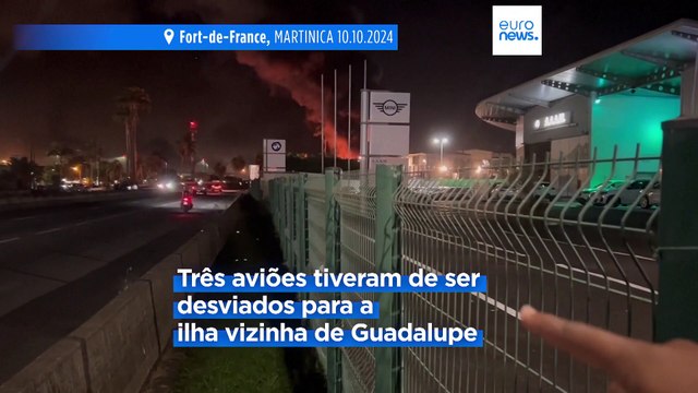 Centenas de pessoas retidas depois de manifestantes terem forçado o encerramento do aeroporto da Martinica