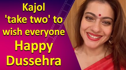 Kajol 'take two' to wish everyone Happy Dussehra - thumbnail
