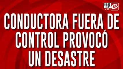 Conductora perdió el control de su vehículo y provocó un verdadero desastre