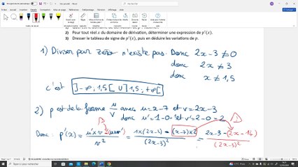 TSTI2D- Correction exercice 4 - Dérivation