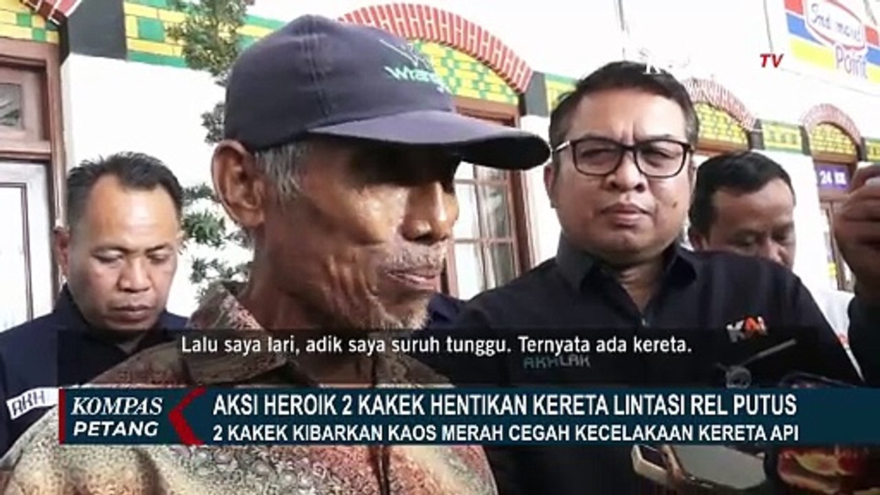 Aksi Heroik 2 Kakek di Blora Hentikan Kereta Lintasi Rel Putus Dapat Apresiasi PT KAI