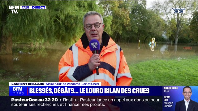 Crues en Loir-et-Cher: Nous n'avons toujours pas entamé la décrue , affirme le maire UDI de Vendôme, Laurent Brillard