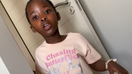 Girl shows mom that spelling 'KFC' isn't a piece of cake