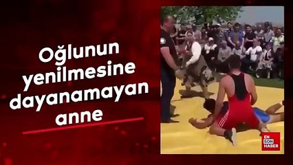 Oğlunun yenilmesine dayanamayan anne