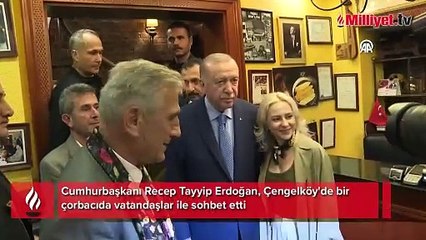 Sürpriz ziyaret! Cumhurbaşkanı Erdoğan Çengelköy'de vatandaşlar ile sohbet etti