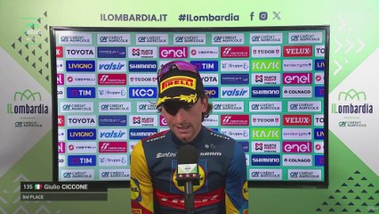 Cycling - Tour de Lombardie 2024 - Giulio Ciccone : "Podium with Pogacar and Evenepoel... it feels really good !"