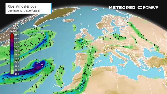 Ríos atmósfericos de humedad impactan en la peninsula
