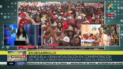 Pueblo venezolano marcha por el Día de la Resistencia Indígena