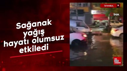 İstanbul'da sağanak başladı: Trafik yoğunluğu yine arttı