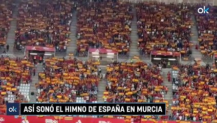Así sonó el himno de España en Murcia