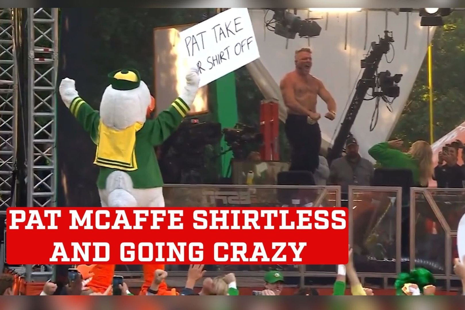 Pat McAfee goes nuts as he picks the winner between Oregon and Ohio State