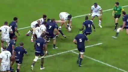 TOP 14 - Essai de Mael MOUSTIN (MHR) - Montpellier Hérault Rugby – RC Vannes