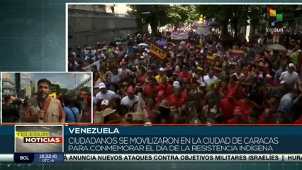 Ciudadanos se movilizaron por el día de la Resistencia Indígena en Caracas