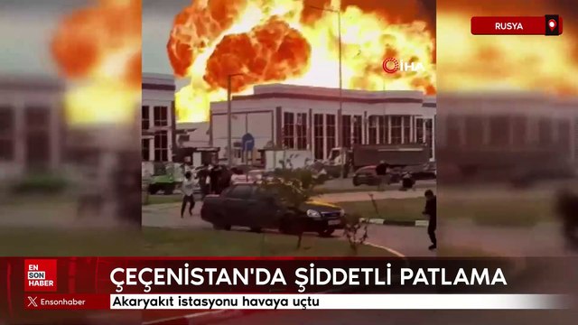 Rusya'da şiddetli patlama: Akaryakıt istasyonu havaya uçtu