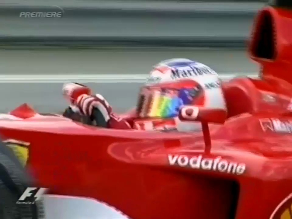 F1 – Rubens Barrichello (Ferrari V10) lap in pre-qualifying – Austria 2003