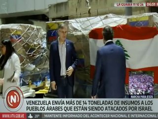 Ayuda humanitaria de Venezuela va rumbo a Palestina, Siria y el Líbano