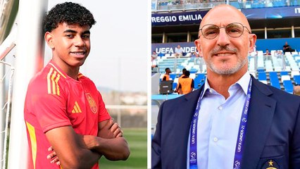 Luis de la Fuente destaca el talento mostrado por Lamine Yamal pese a recibir patadas tras la victoria de España