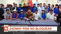 El alcalde Jhonny Fernández No se atrevan a bloquear Santa Cruz