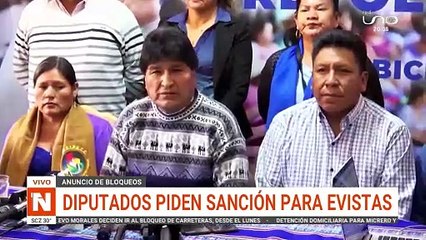 Diputados de la oposición y arcistas rechazan el anuncio de bloqueo en defensa de Evo