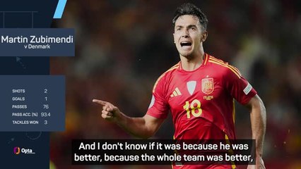 'Fantastic talent' - De la Fuente full of praise for match-winner Zubimendi